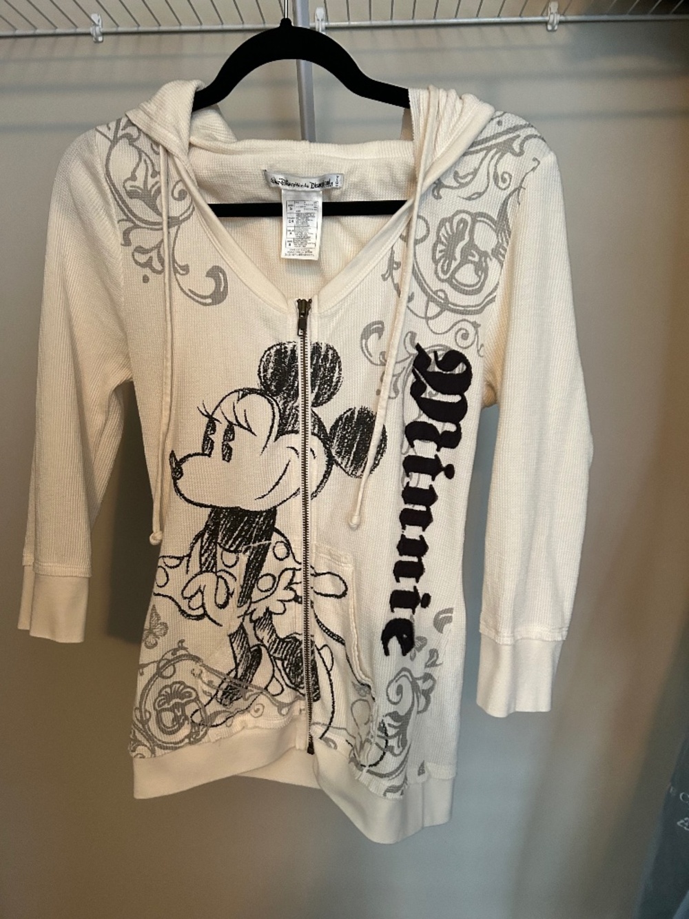 Like New Disney Minnie Mouse Zipper Sweatshirt